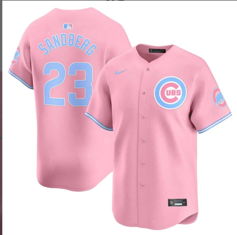 Men Chicago Cubs #23 Sandberg pink 2024 Nike MLB jersey